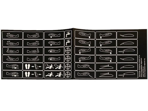 Alexander Schleicher Cockpit placards double seater black