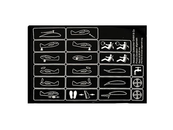 Alexander Schleicher Cockpit placards single seater black