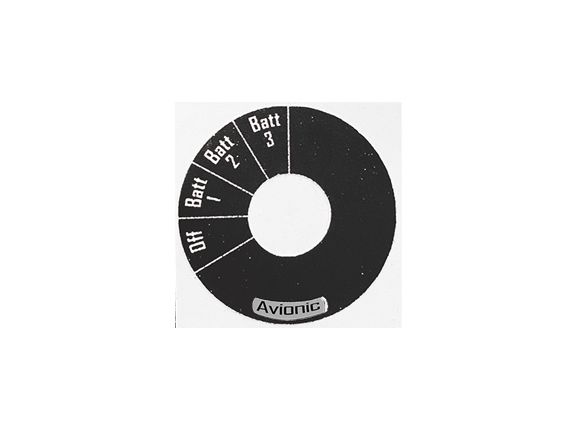 Alexander Schleicher GE rotary main switch sticker 3 batteries