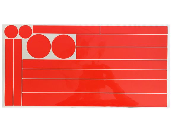 Anti-collision marking sticker sheet Fluorescent red