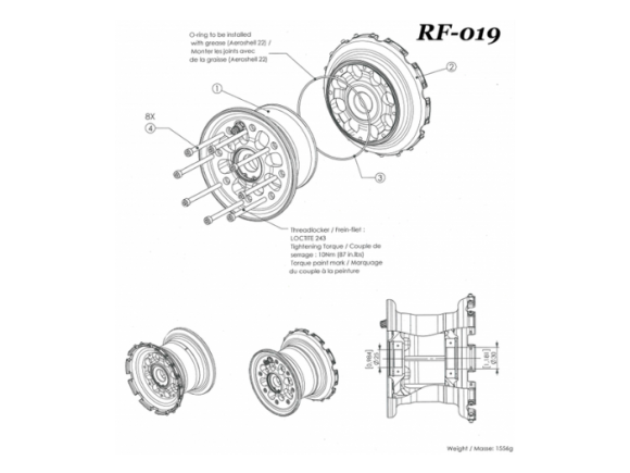 Beringer main wheel assembly 5.00-5