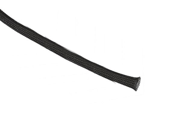 Flexo PET cable braid  1.6mm (1.2 - 2.4mm) black