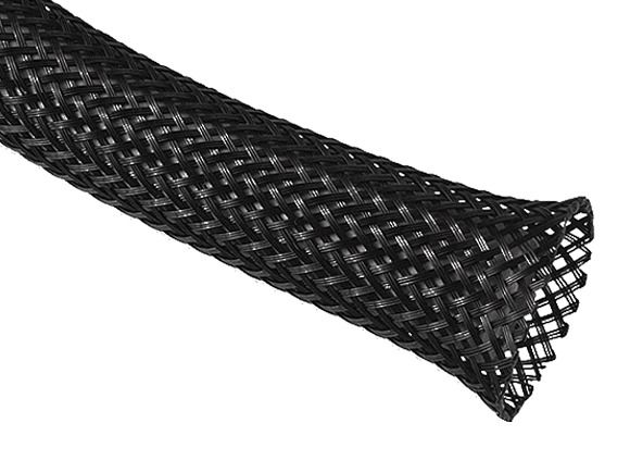 Flexo PET cable braid 11.1mm (5.6 - 15.9mm) black