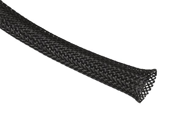 Flexo PET cable braid  6.4mm (3.2 - 11.1mm) black