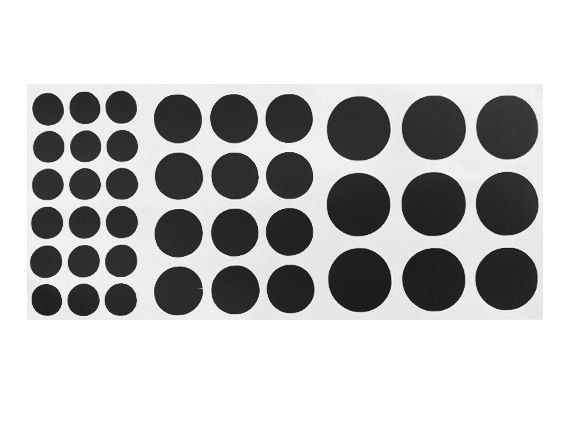 GE round sticker set sticker sheet black