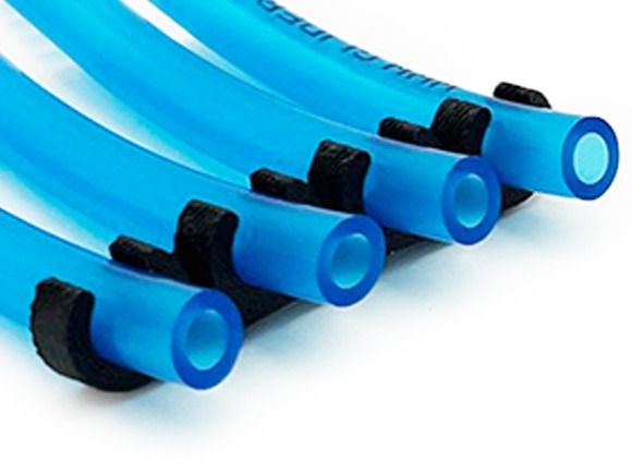 GE tube clip 4P plastic black Ø8mm