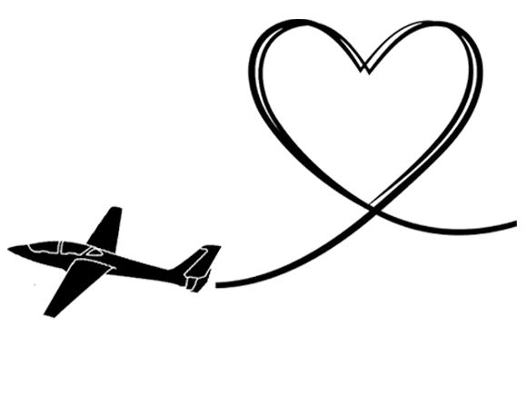 Glider sticker - Fox with heart 17cm