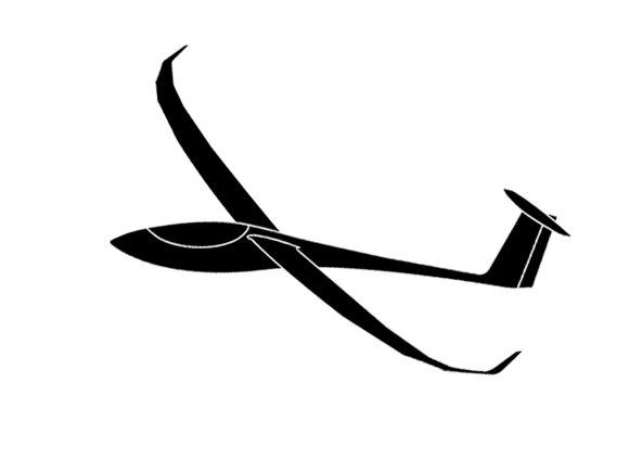 Glider sticker - Jonker JS3, JS4 15cm