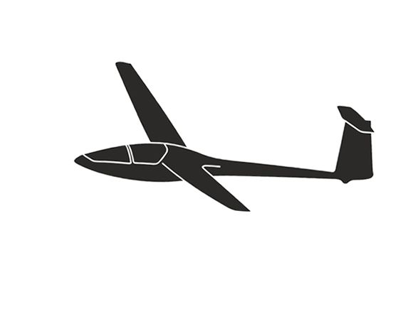 Glider sticker - Kestrel 15cm
