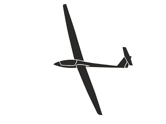 Glider sticker - LS4 15cm
