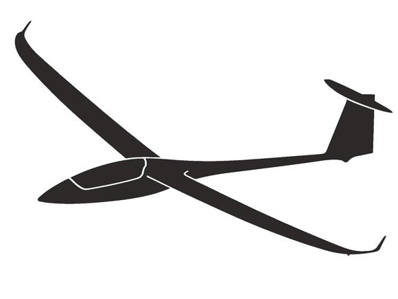 Glider sticker - TwinShark 15cm