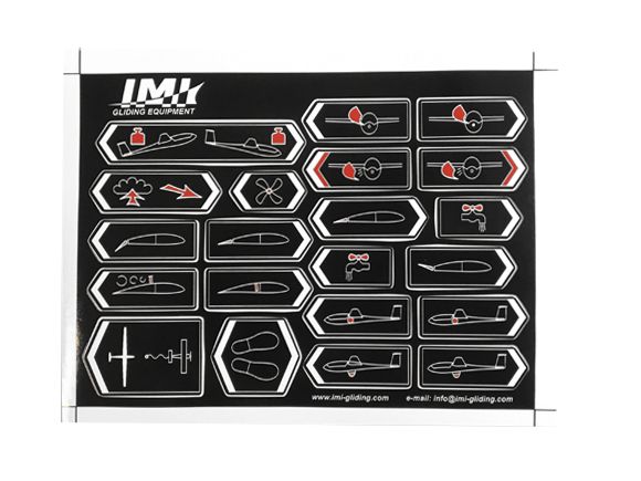 IMI Cockpit placards black