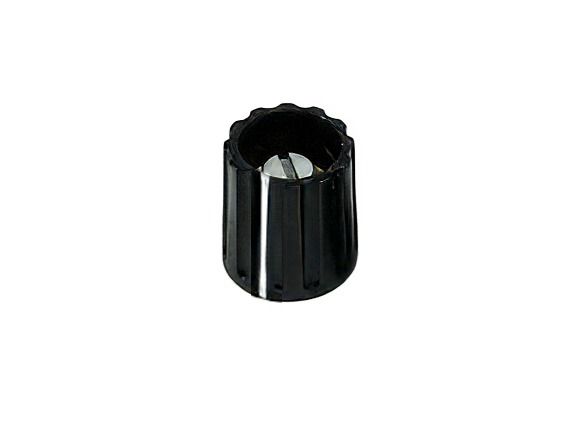 Instrument collet knob / turn knob 14.5mm (shaft Ø3mm) black w/ line