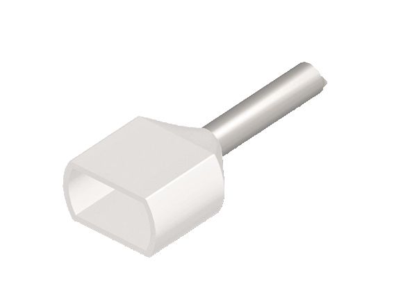 Tirex cable (ferrule) endcap double 2x0.5mm² white