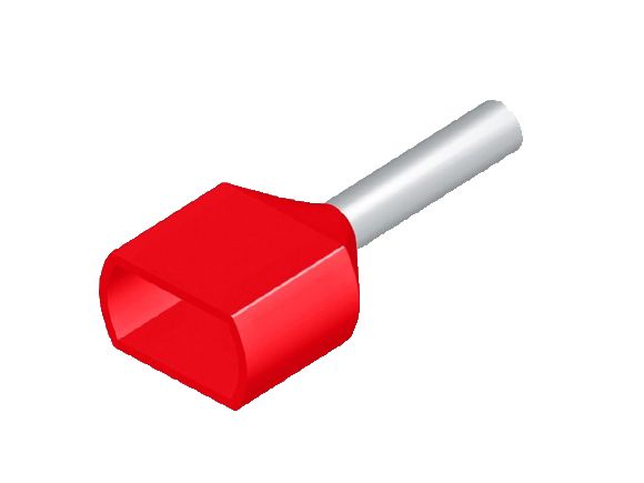 Tirex cable (ferrule) endcap double 2x1.00mm² red