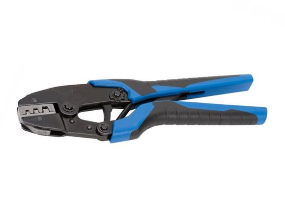 Tirex crimping tool for uninsulated terminal cable shoes