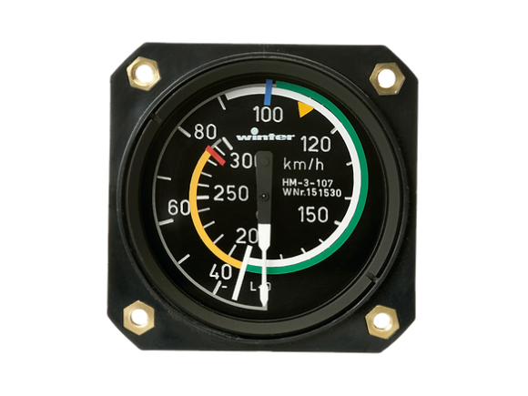 Winter 7FMS421 airspeed indicator