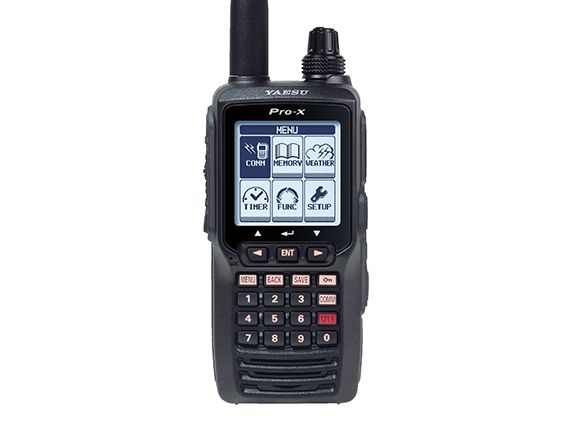 Yaesu handheld 8.33kHz transceiver. (w/ ILS + VOR)
